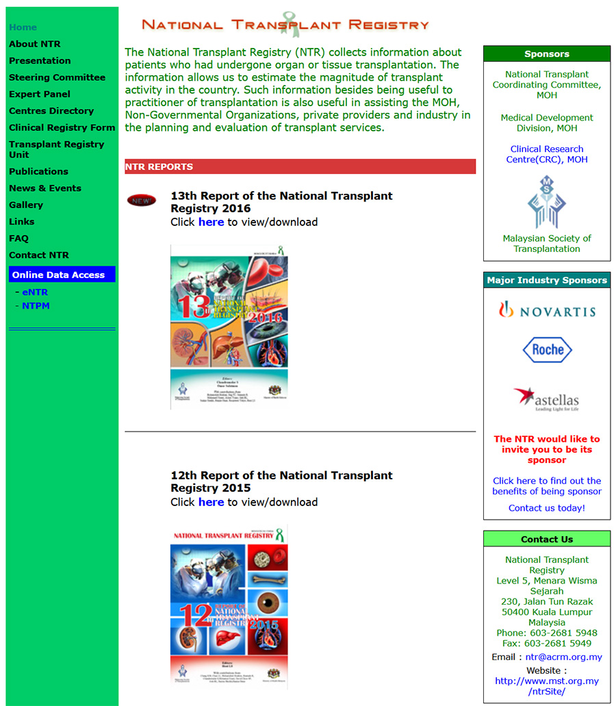 National Transplant Registry